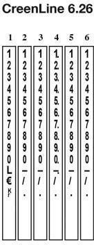 Produktbild Creenline Preisauszeichnungsgerät CL 6.26 max. Anzahl der Druckzeilen: 1 Druckzeil Anzahl der Zeichen pro Z...