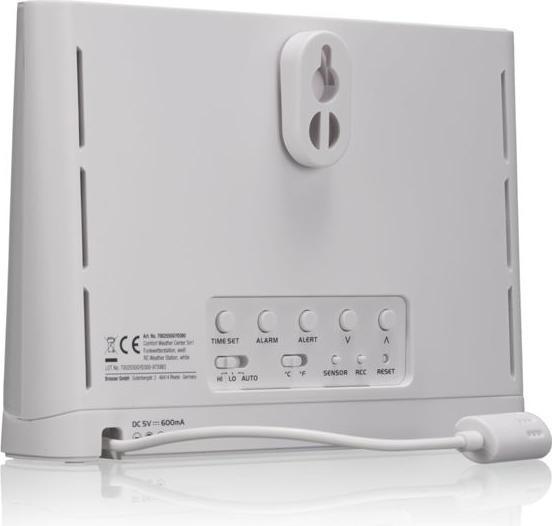 Image du produit Bresser Station météo 5-en-1- avec capteur extérieur multifonctionnel- avec pluviomètre et anémomètre- blanc