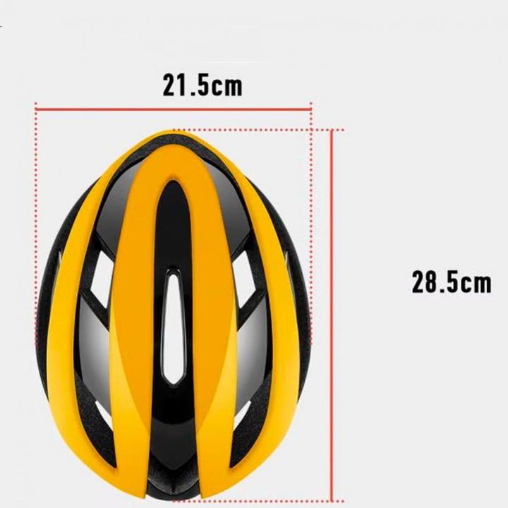 Actual product image Rockbros 10110004006 bicycle helmet size M - yellow and black (55 - 59 cm)