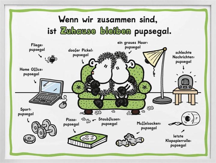 Immagine prodotto Sheepworld stare a casa senza preoccupazioni (30 x 24 cm)