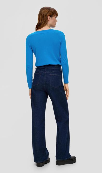 Produktbild s.Oliver Strickpullover Feinstrickpullover mit U-Boot-Ausschnitt (46)