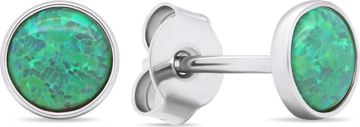 Immagine prodotto Brilio Argento - Orecchini in argento con opali sintetici verdi EA579WG