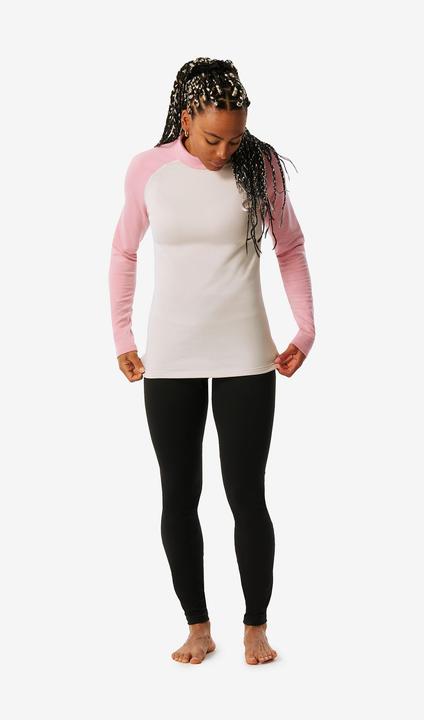Actual product image Wedze Women's ski underwear functional shirt - BL500 beige/pink (M)