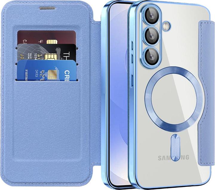 Actual product image Techsuit - SmartMag Book Case - Samsung Galaxy S25 - Light Blue (Samsung Galaxy S25)