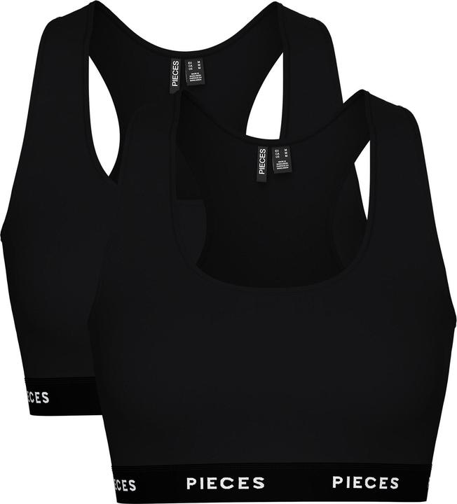 Produktbild Pieces Pclogo Lady Top 2 Pack Noos Bc (2er Pack, M)