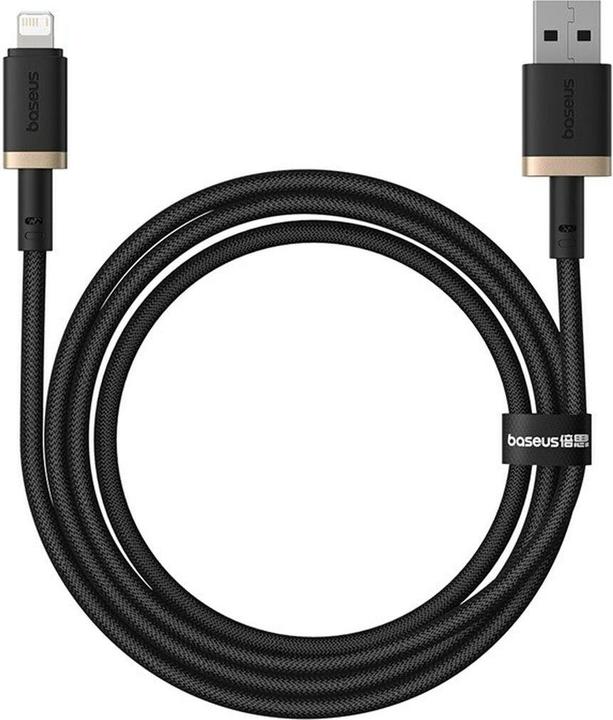 Actual product image Baseus Dura fast charging cable type A to IP 2.4A black gold (1 m, USB 2.0)