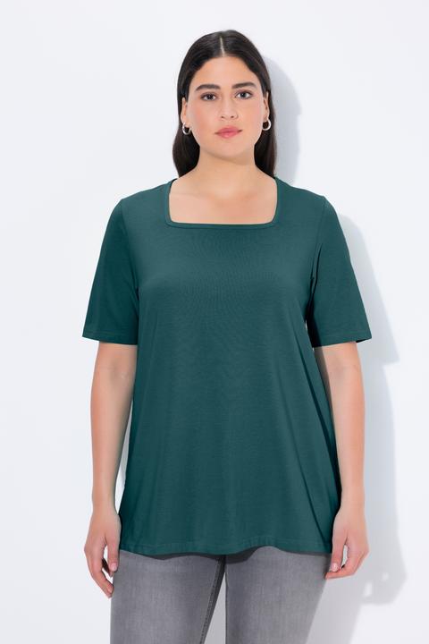Actual product image Ulla Popken Essential Square Neck Stretch Tee (62)