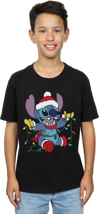Produktbild Disney Lilo And Stitch Christmas Lights TShirt Jungen (116)