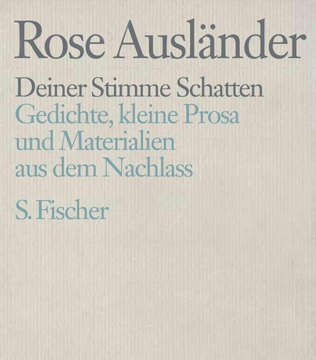 Produktbild Deiner Stimme Schatten (Deutsch, Rose Ausländer, 2007)