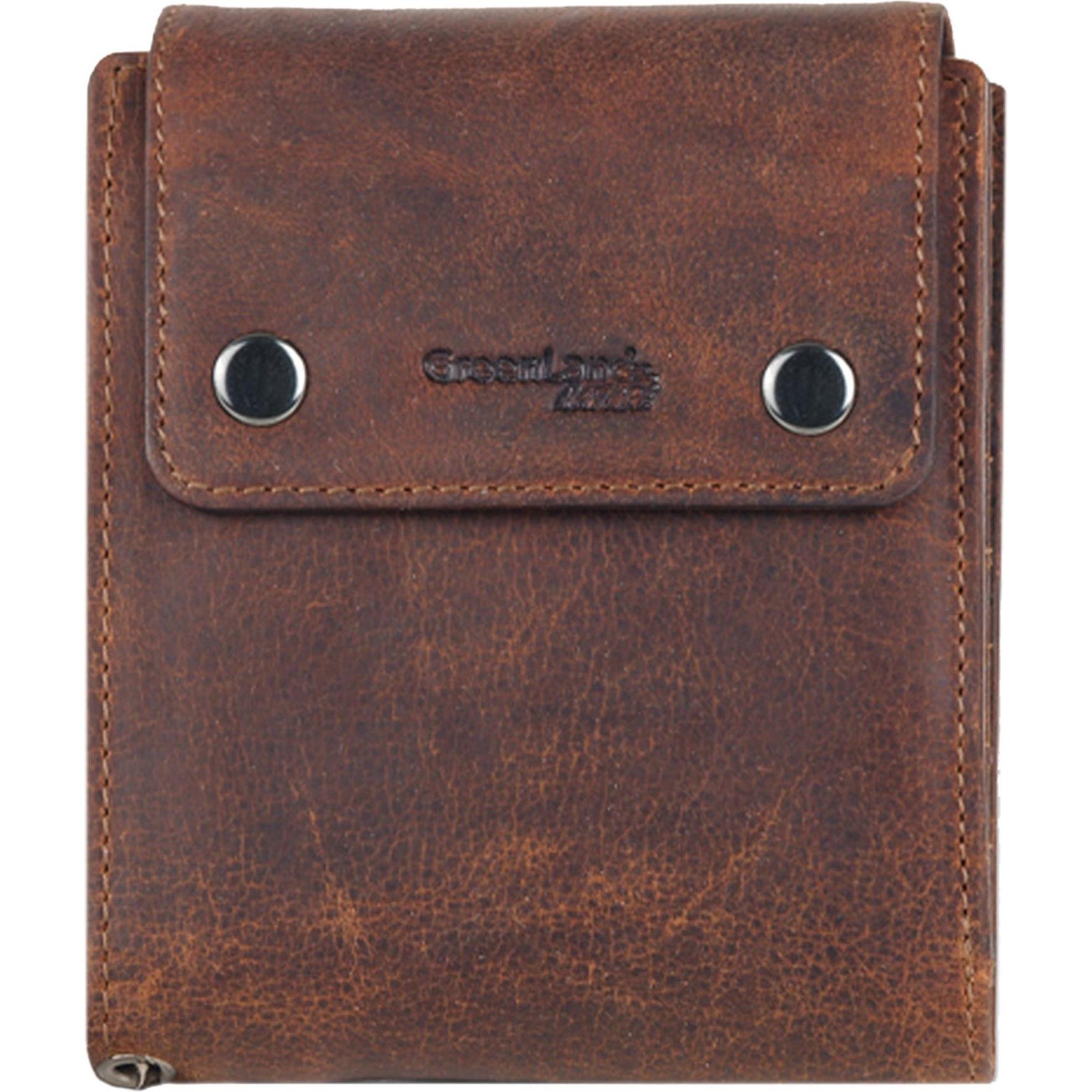 Greenland Nature, Unisex, Portemonnaie, Montana Geldbörse II Leder 10,5 cm, Braun