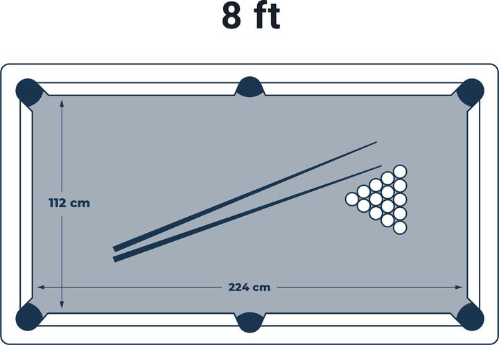 Produktbild Stradivari Turnier Billardtisch Nero in 8 ft oder 9 ft (224 x 112 cm)