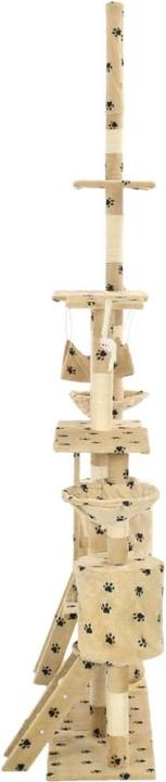 Actual product image vidaXL Kratzbaum (250 cm, Beige with paw pattern)