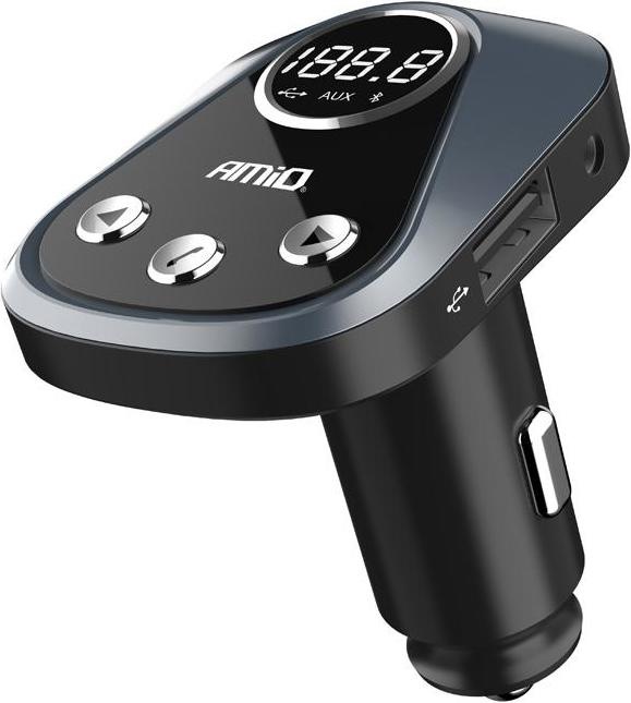 Produktbild Amio FM transmitter with 2.4A charger function and location