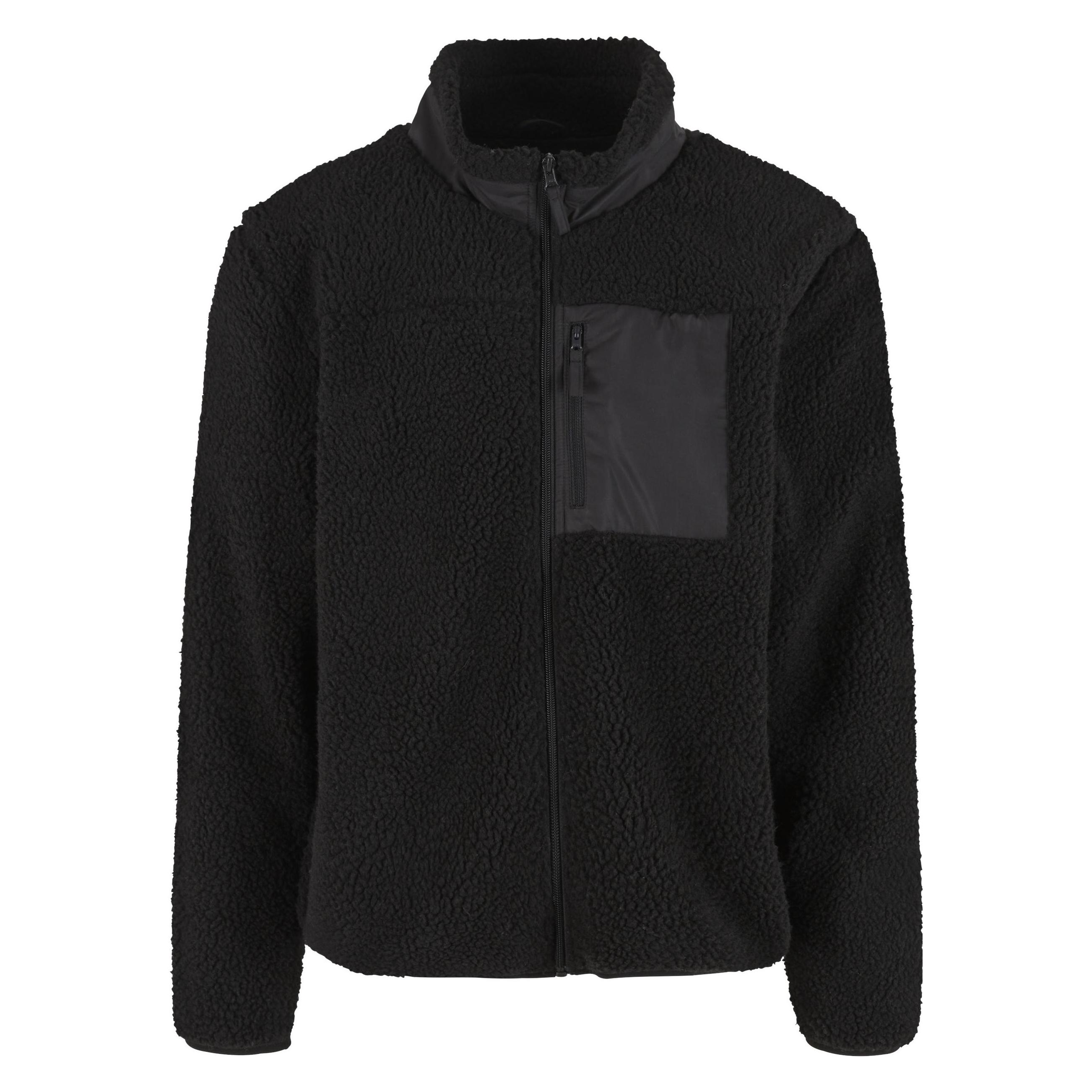 Urban Classics, Herren, Outdoorjacken, Teddy (L, S), Schwarz, L, S