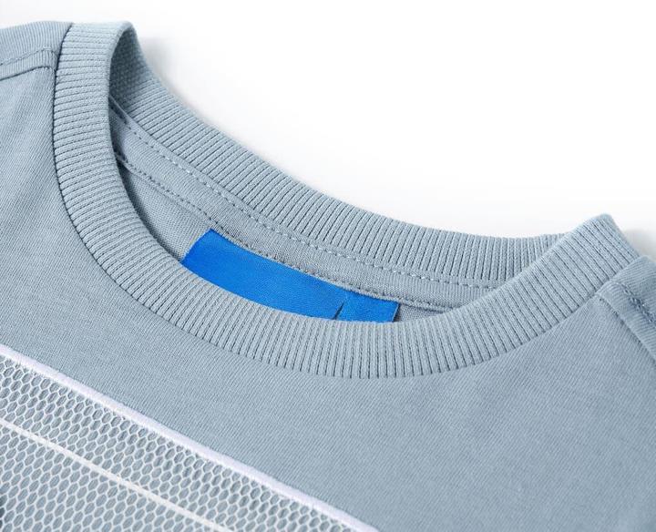 Immagine prodotto VidaXL Camicia da bambino a maniche lunghe azzurro 116,Materiale: 100 (116)