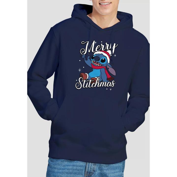 Immagine prodotto Lilo & Stitch Merry Stitchmas Felpa con Cappuccio Uomo (M)