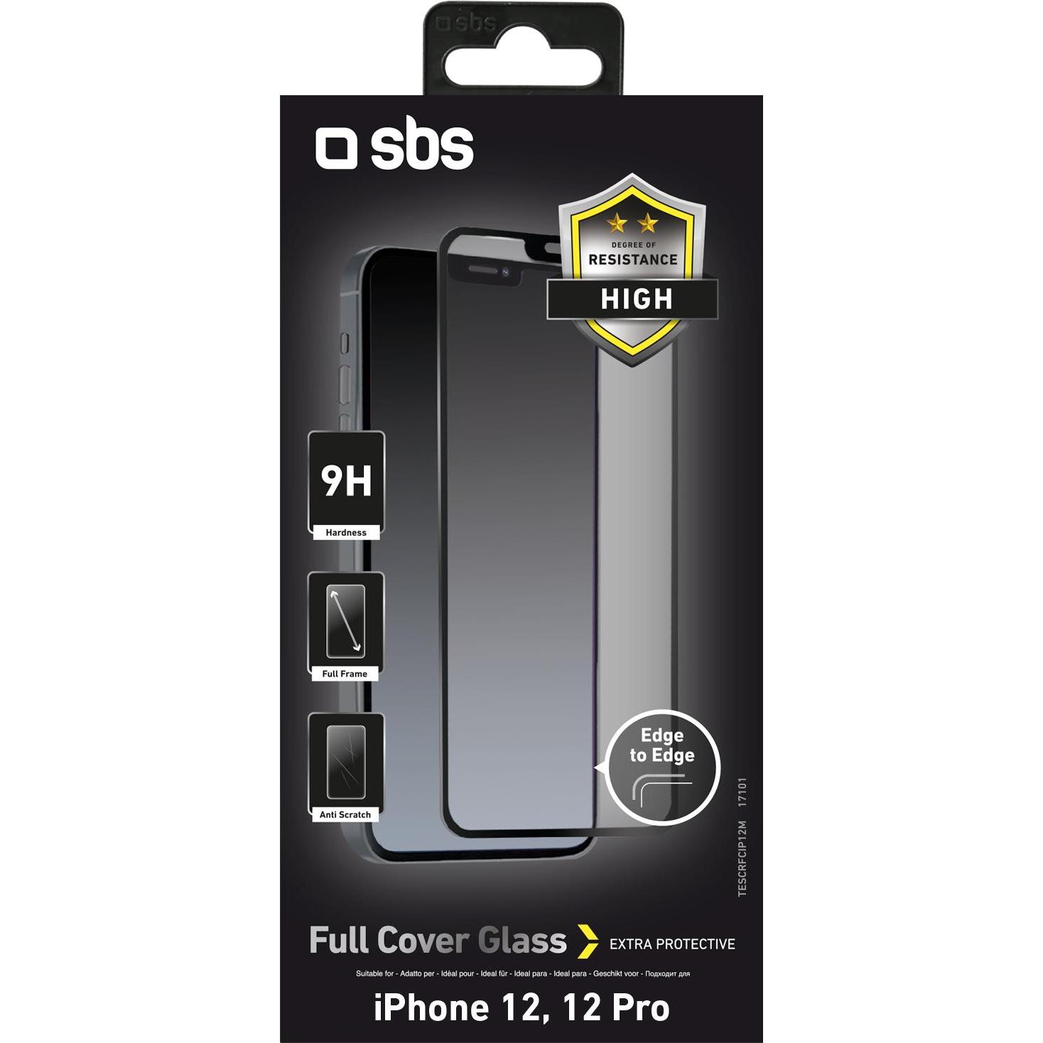 Thumbnail - SBS Glas Displayschutz Full Cover für iPhone 12/12 Pro (1 Stück, Apple iPhone 12, Apple iPhone 12 Pro), Smartphone Schut...