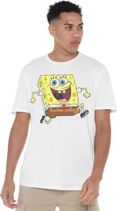 Immagine prodotto Spongebob Squarepants Happy Running Maglietta Uomo (4XL)