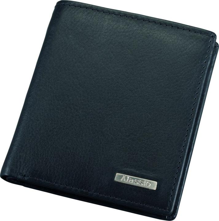 Actual product image Alassio Mini wallet, leather, portrait format, black