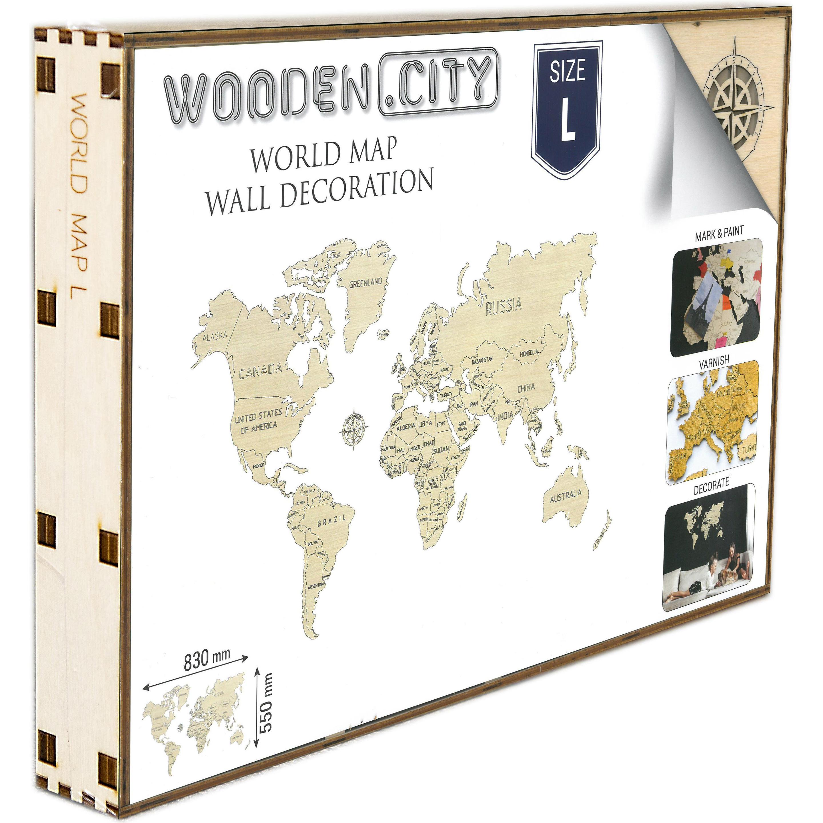 Thumbnail - WoodenCity Weltkarte L (31 Teile)