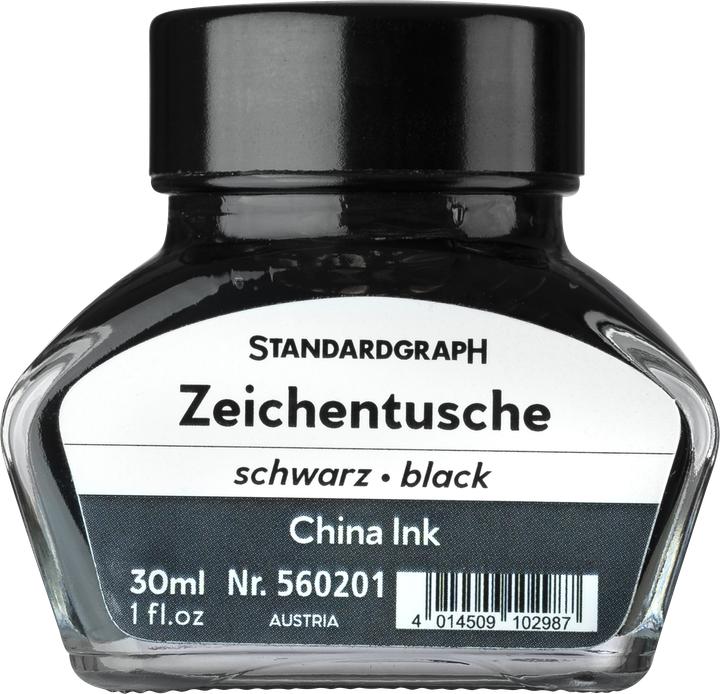 Standardgraph China ink in 30 ml bottle, black (Black, 1 pcs.)