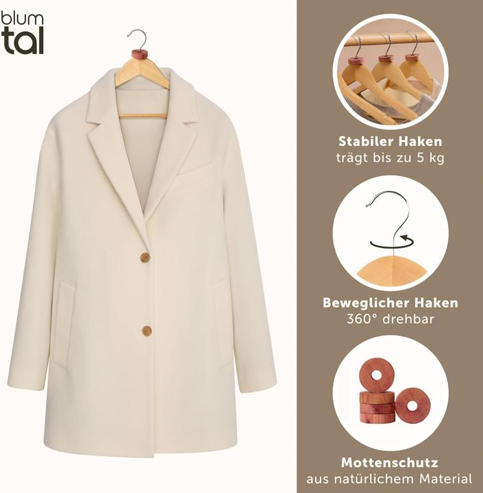 Produktbild Blumtal Kleiderbügel mit Zedernholz (20 x)