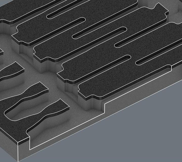 Actual product image Wera 9711 Foam insert VDE screwdriver set 1 (Phillipps cross recess (PH), Pin-torx, Port, Pozidriv cross recess (PZ))