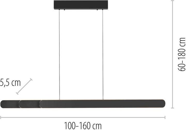 Produktbild Paul Neuhaus LED Pendelleuchte SW ADRIANA ROUND dimmbar Lichttemperaturwechsel höhenverstellbar (5760 lm)