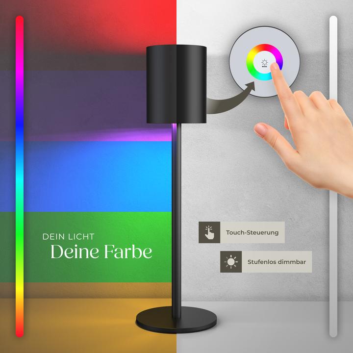 Actual product image tectake Retro table lamp Corly, LED, 7 light colours, dimmable