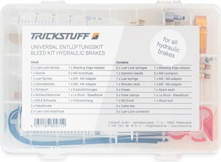Actual product image Trickstuff Universal bleeding kit