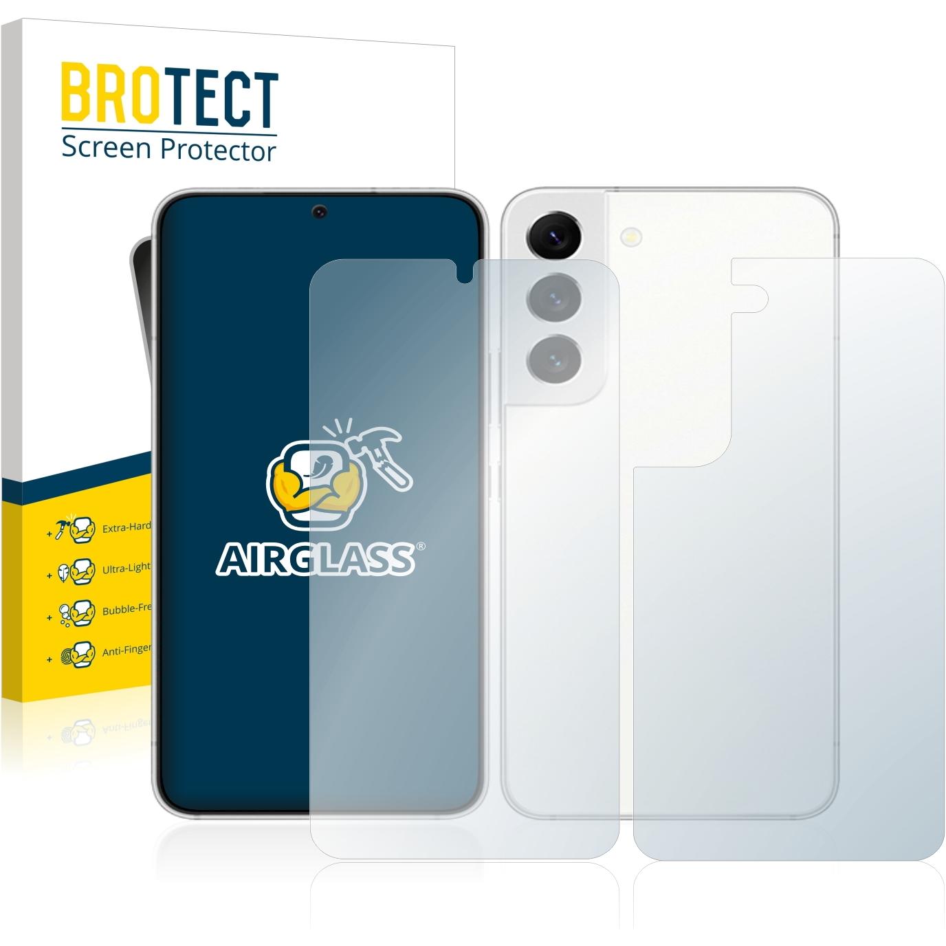 BROTECT AirGlass Panzerglasfolie (1 Stück, Samsung Galaxy S22 5G), Smartphone Schutzfolie, Transparent