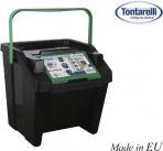 Produktbild Tontarelli vertikaler Abfalleimer mit Moda-Griff 28l grün/sch (28 l)
