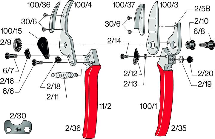 Actual product image Felco Rose shears up to 1cm branch diameter
