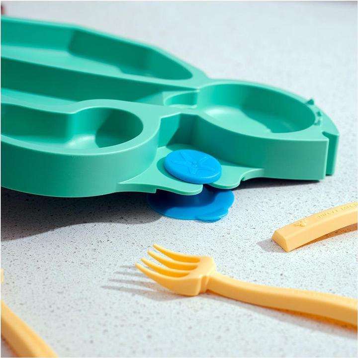 Actual product image Constructive Eating Turtle plate, green