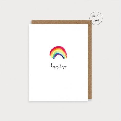 Produktbild Louise Mulgrew Mini - Grusskarte Regenbogen - happy days von