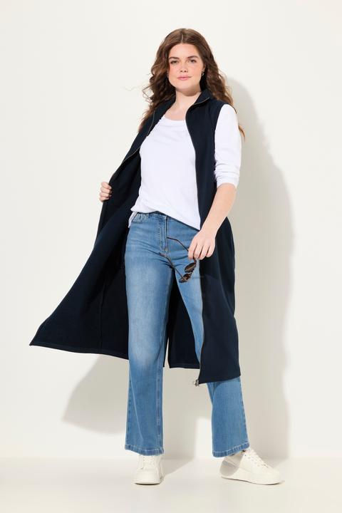 Image du produit Ulla Popken Robe midi, en molleton de coton bio, col montant et manches longues (46, 48)