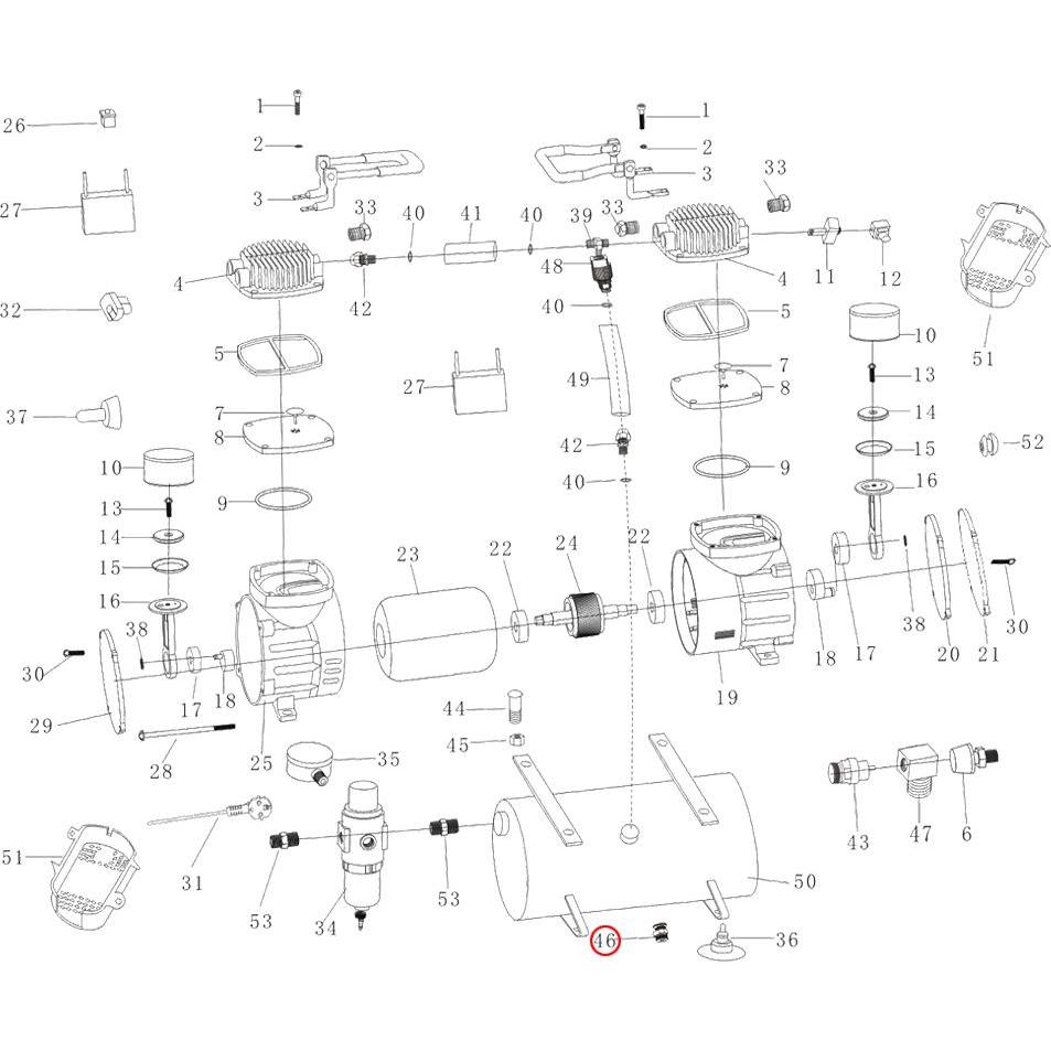 Thumbnail - Wiltec Airbrush Kompressor Entwässerungsschraube AF186 / AS196 / AS196A / AF189