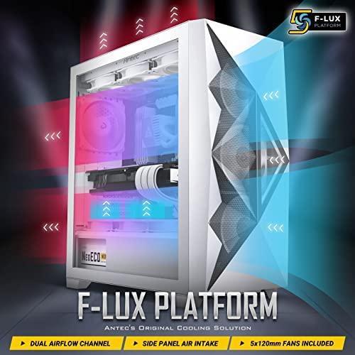 Actual product image Antec Geh Gamer Dark Fleet DF800 FLUX Midi Tower white retail (ATX, Mini-ITX)