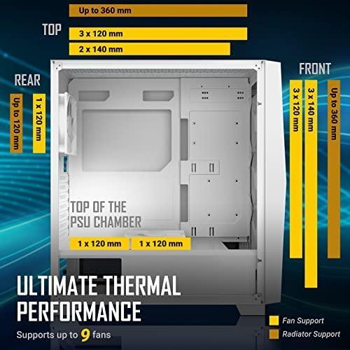 Actual product image Antec Geh Gamer Dark Fleet DF800 FLUX Midi Tower white retail (ATX, Mini-ITX)