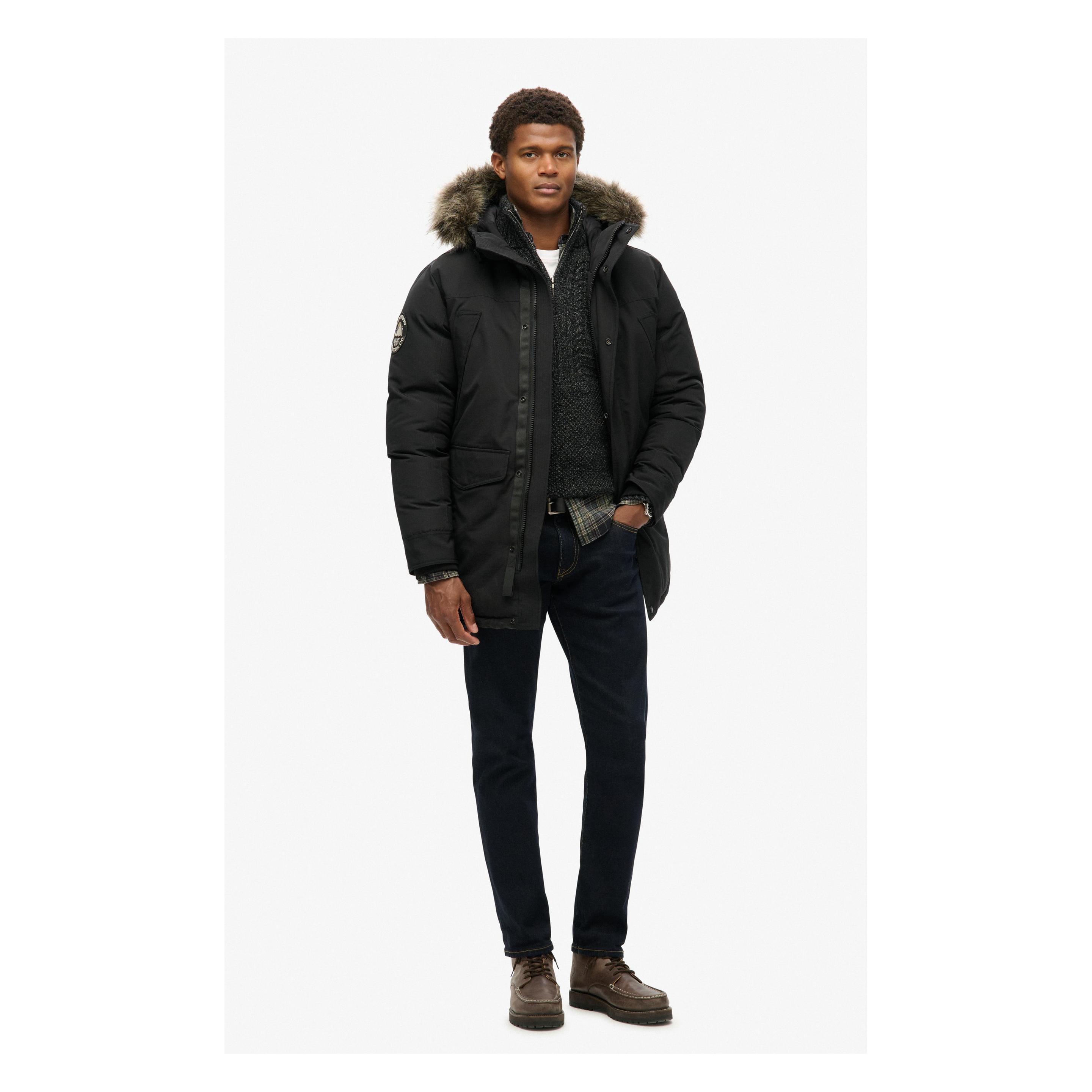 Superdry, Herren, Winterjacken, Giacca A Vento Everest, Schwarz, (3XL)