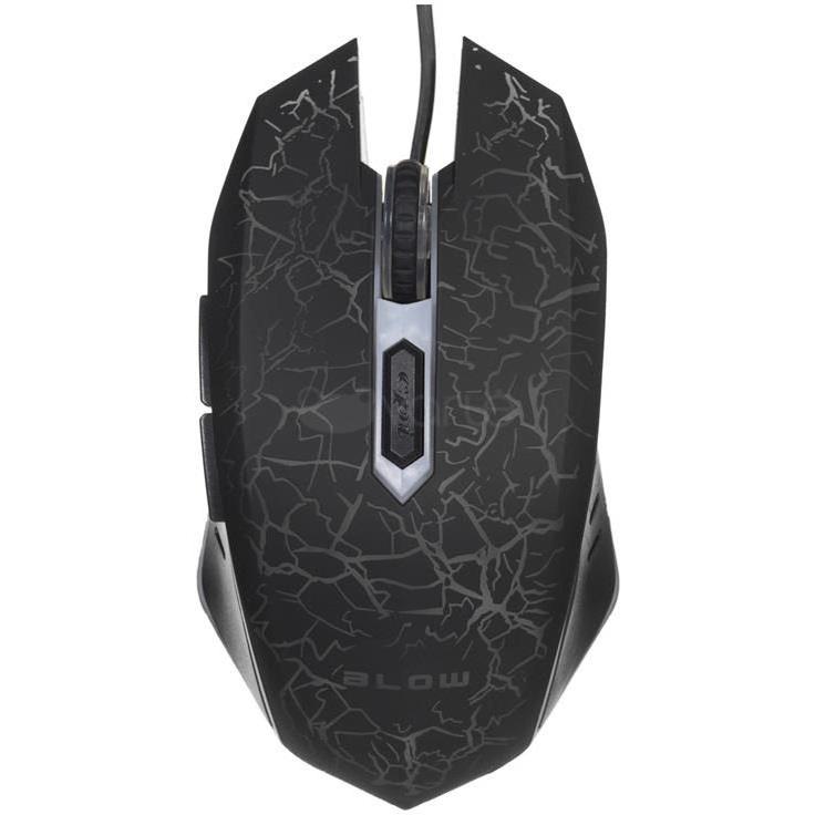 Blow 84-051 Optical mouse Adrenaline HURRICANE (Kabelgebunden), Maus, Schwarz, Grau