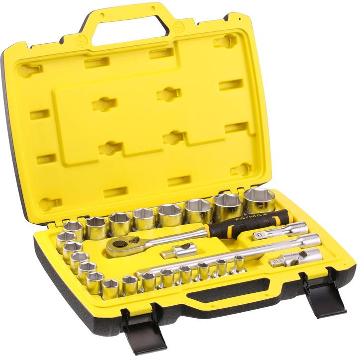 Actual product image Stanley Socket wrench set, 26-piece, 1/2 inch, type Ratchet and socket wrench set from SAM, 1/2Z