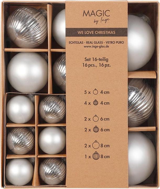 Inge’s Glas Christmas Decor Christmas bauble (16x)