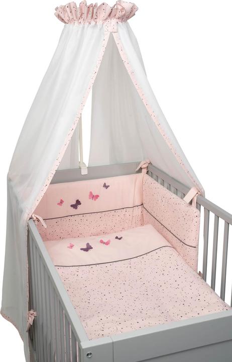 Produktbild BeBe´s Collection Bettset 3tlg. 3-D Schmetterlinge Rosa
