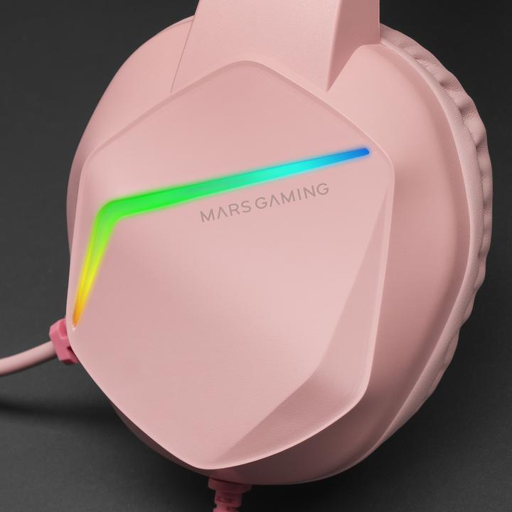 Actual product image Mars Gaming Casque Micro Gamer MH122 RGB (Rose) (Cable)