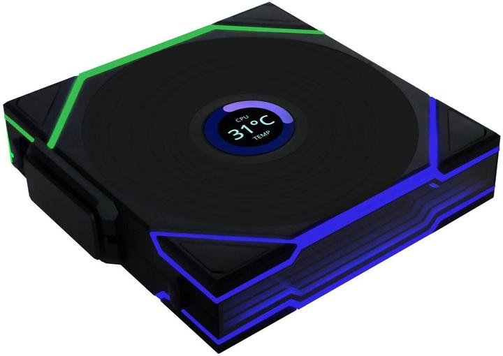Produktbild Lian-Li UNI FAN TL Wireless LCD Lüfter, ARGB, PWM - 120 mm, schwarz (120 mm, 1 x)