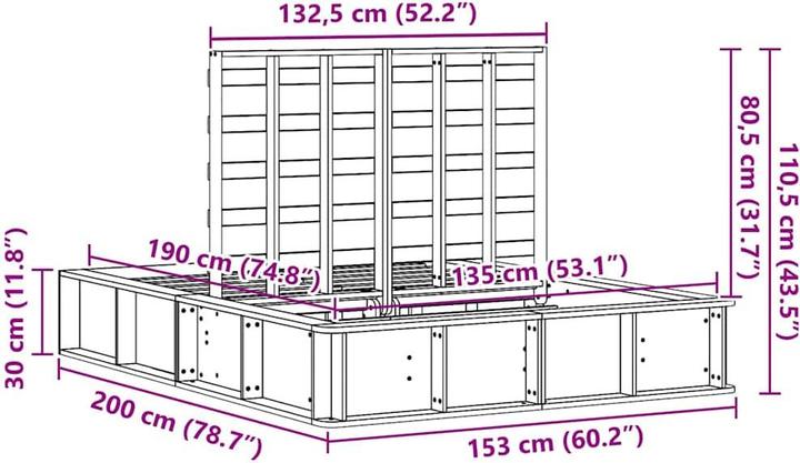 Image du produit vidaXL Bettrahmen (135 x 190 cm)