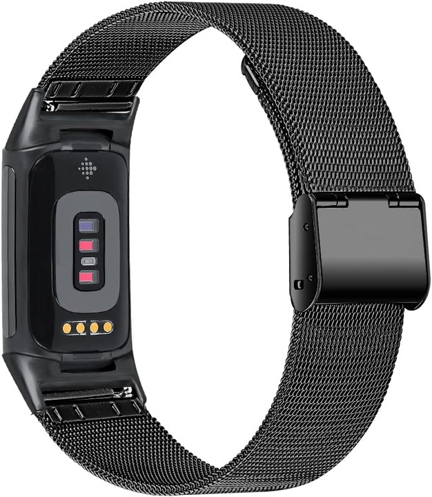 Produktbild PhoneLook Milanaise-Armband aus Stahl in (Grösse L) (Aluminium, Fitbit Charge 5)