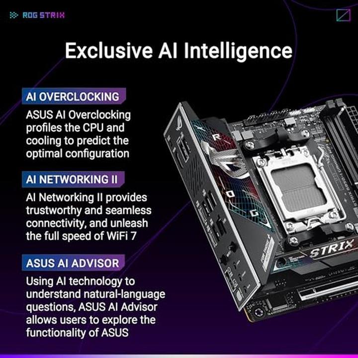 Produktbild ASUS ROG STRIX B850-I GAMING WIFI (AM5, AMD B850, Mini-ITX)