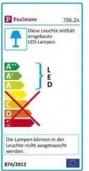 Etichetta energetica Paulmann Set di strisce MaxLED 500 (Bianco, 300 cm, Interno)